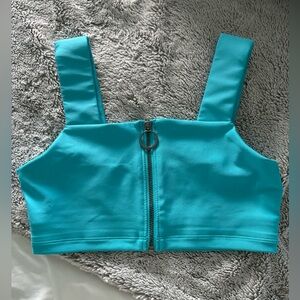 ALO YOGA FAST BRA - BRIGHT AQUA × 1